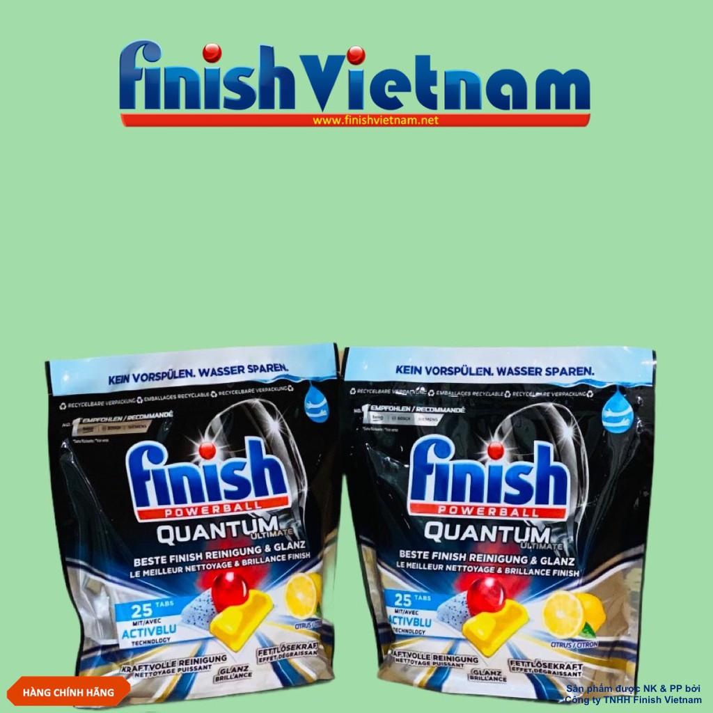 Combo - 2 túi Viên rửa bát Finish Quantum Ultimate loại 25v 1 túi