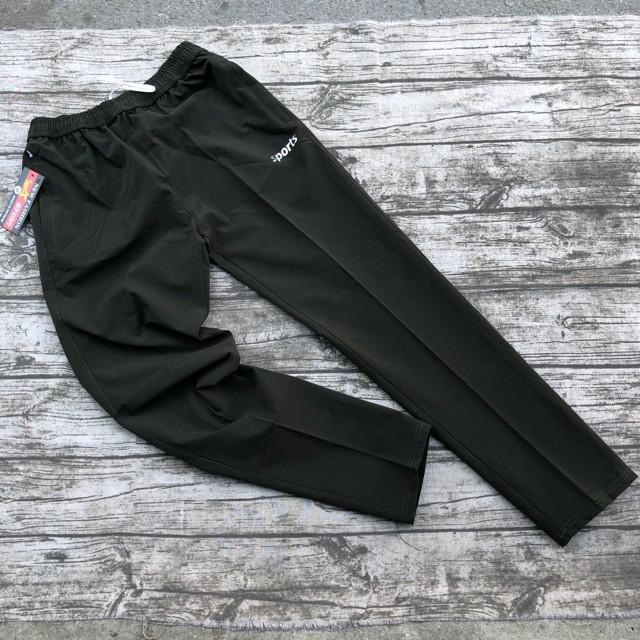 1 quần gió dài thể thao sports chạy bộ màu đen