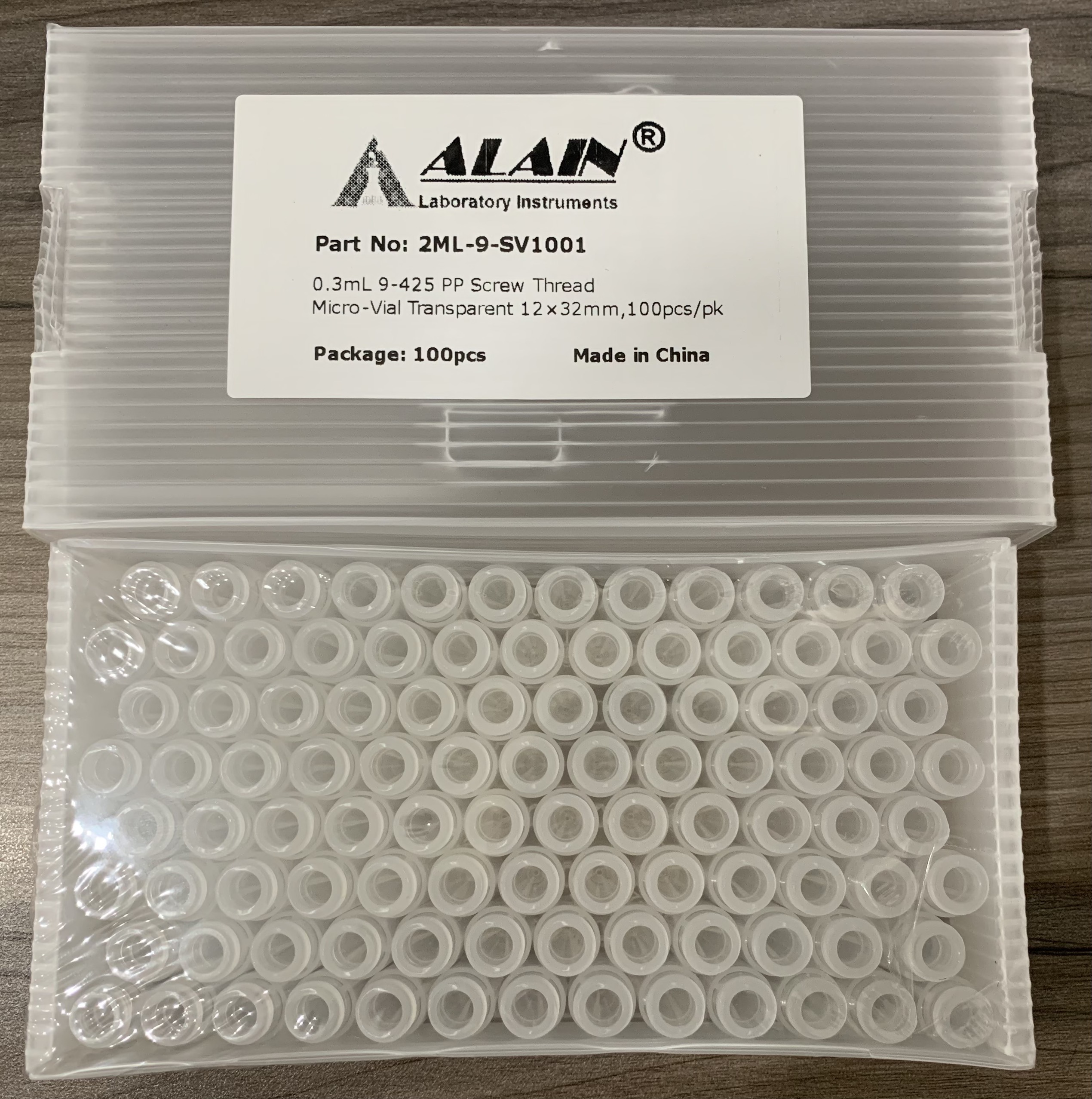 Chai insert vial 0.3ml ( Chai vial rỗng dùng nắp vặn, 12x32mm ), hộp 100 cái