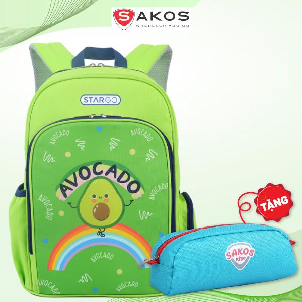 Ba Lô Trẻ Em Chống Gù Siêu Nhẹ Stargo Buddy - Sakos GBO005FANG00 - Funny Tiny Avocado (Mẫu Màu Quà Tặng Giao Ngẫu Nhiên)