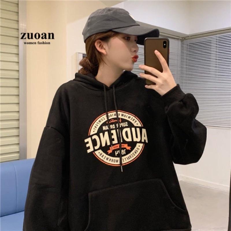 Áo Hoodie AUDIENCE Logo Chữ Tròn Form Rộng Tay Bồng, Áo Hoodie Unisex Form Rộng Nhiều Màu