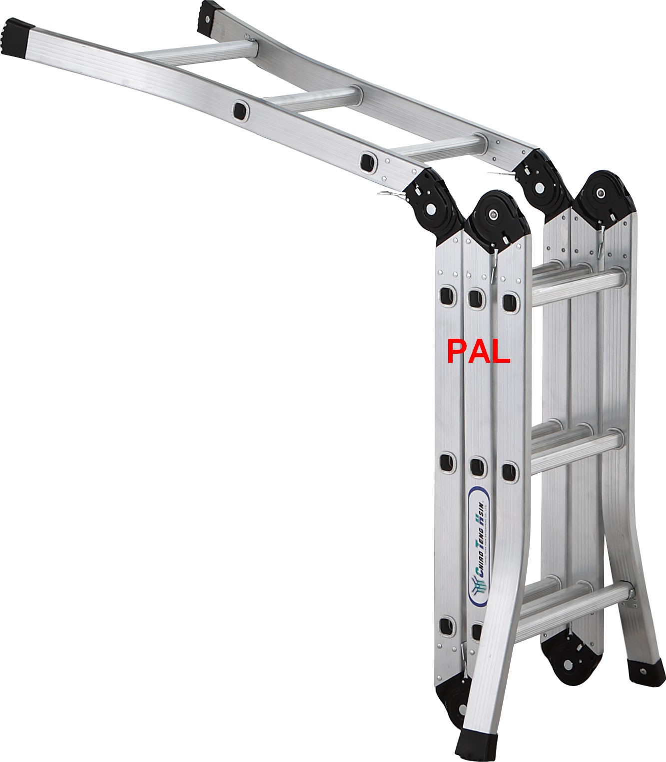 Thang nhôm gấp 4 đoạn đa năng PaL B6-165 khoá tự động,16 tính năng làm việc,