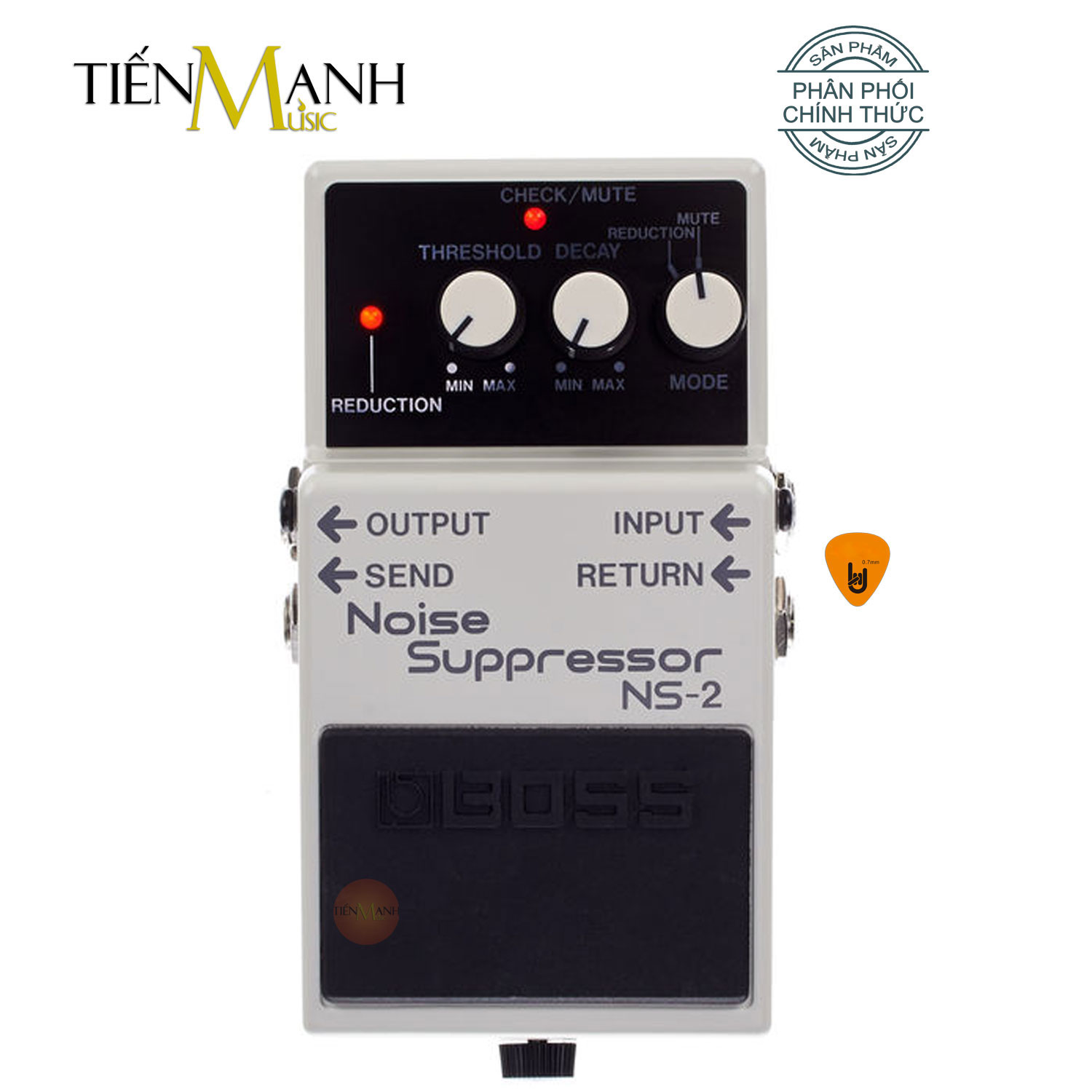 Phơ Guitar Boss NS-2 Noise Suppressor - Bàn Đạp Fuzz Pedals Effects NS2 Hàng Chính Hãng - Kèm Móng Gẩy DreamMaker