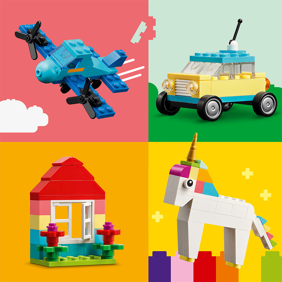 Đồ Chơi Lắp Ráp Thùng Gạch Sáng Tạo Sống Động 850 Chi Tiết LEGO CLASSIC 11038