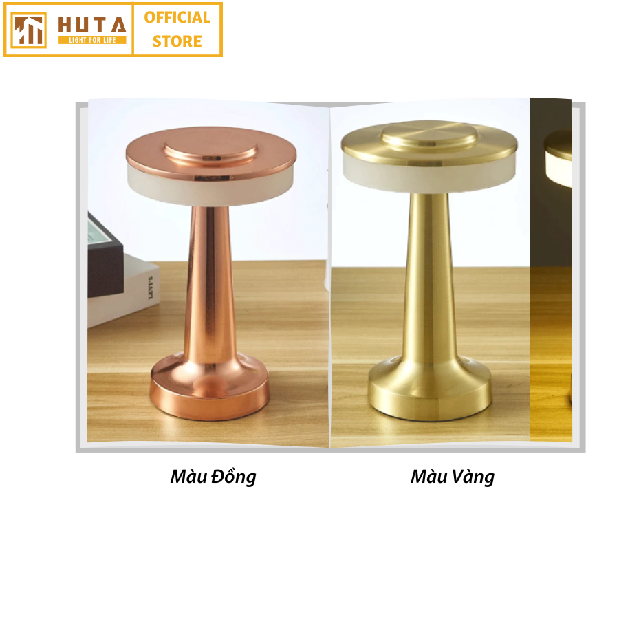 Đèn Led Để Bàn Quầy Bar Nhà Hàng HUTA RESDIA1 Cảm Ứng Tích Điện, Điều Chỉnh Ánh Sáng Vàng, Trang Trí Quán Bar, Nhà Hàng, Quán Cà Phê