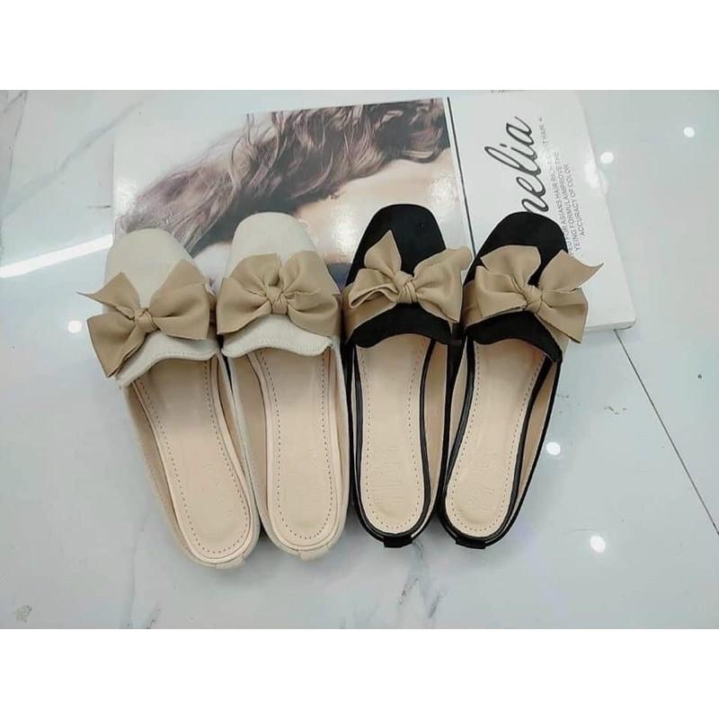 Sục mũi bầu da lộn nơ vải SDL