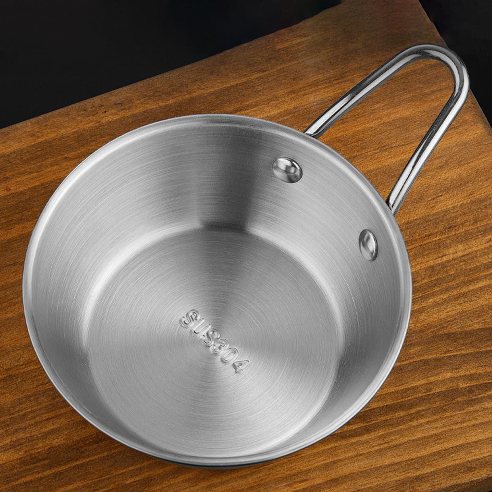 Stainless Steel Camping Travel Bowl with Handle Sturdy for Hiking