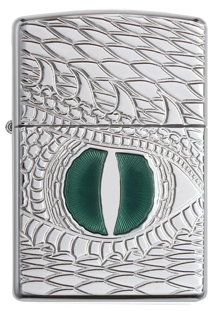 Bật Lửa Zippo Armor Dragon Eye Carved High Polish Chrome 28807