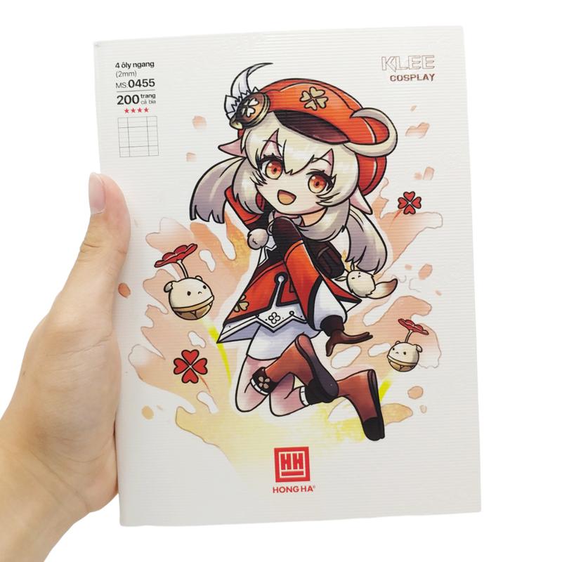 Tập Class Cosplay - 4 Ô Ly - 200 Trang 70gsm - Hồng Hà 0455 (Mẫu Bìa Giao Ngẫu Nhiên)