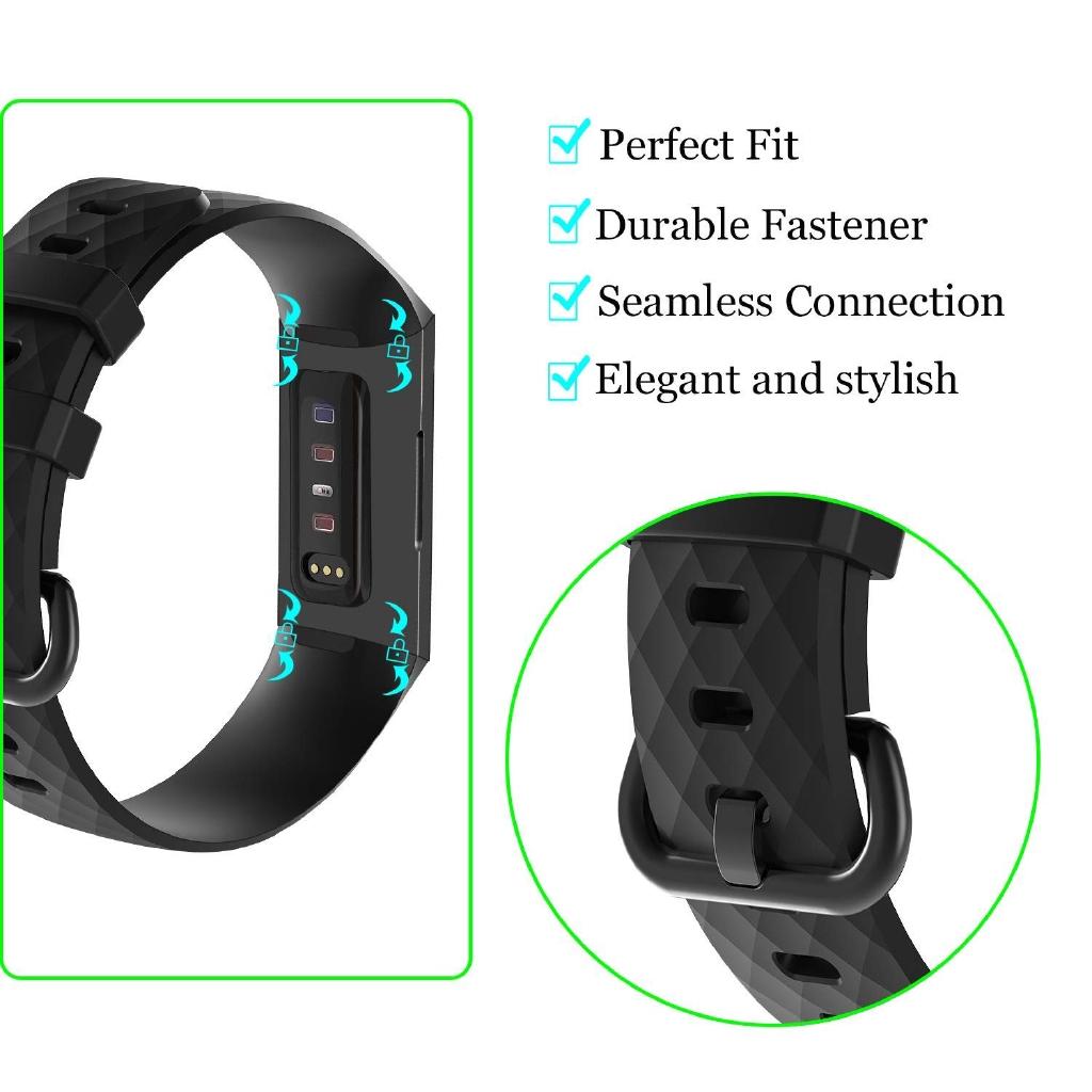 Dây đeo thay thế bằng silicon cho Fitbit Charge 4 3 SE