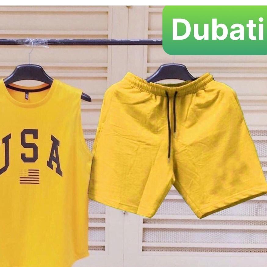 ĐỒ BỘ BA LỖ THỂ THAO NAM USA, SET ĐỒ THỂ THAO PHONG CÁCH SÀNH ĐIỆU- DUBATI FASHION