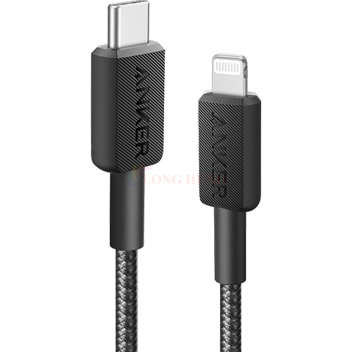 Cáp USB Type-C to iP Anker 322 MFI Nylon Cable III 0.9m A81B5/1.8m A81B6 - Hàng chính hãng