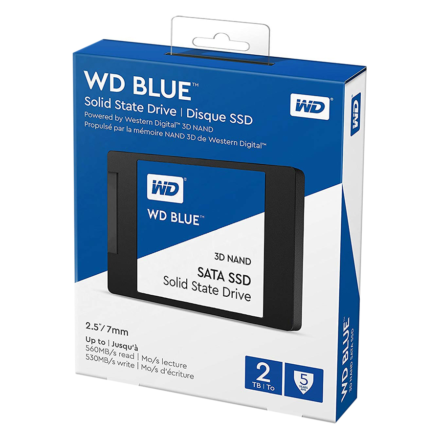 Ổ Cứng SSD WD Blue 3D NAND WDS200T2B0A 2TB Sata III 2.5 inch - Hàng Nhập Khẩu