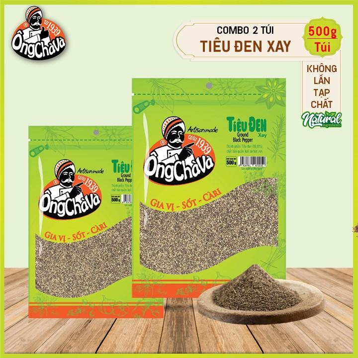 Combo 2 túi Tiêu Đen Xay Ông Chà Và 500gr