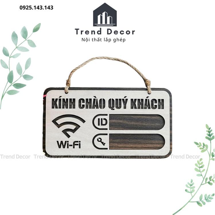Bảng Gỗ Vintage Ghi Thông Tin Wifi Decor Trang Trí Quán Cà Phê Cửa Hàng