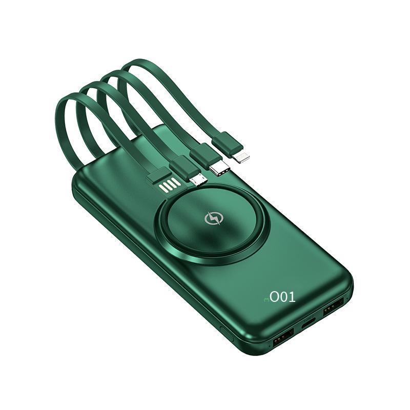 Kho báu dòng sạc khép kín theo phong cách mới nhất 20000 mAh màn hình kỹ thuật số gương di động sạc nhanh nguồn điện di động logo mẫu