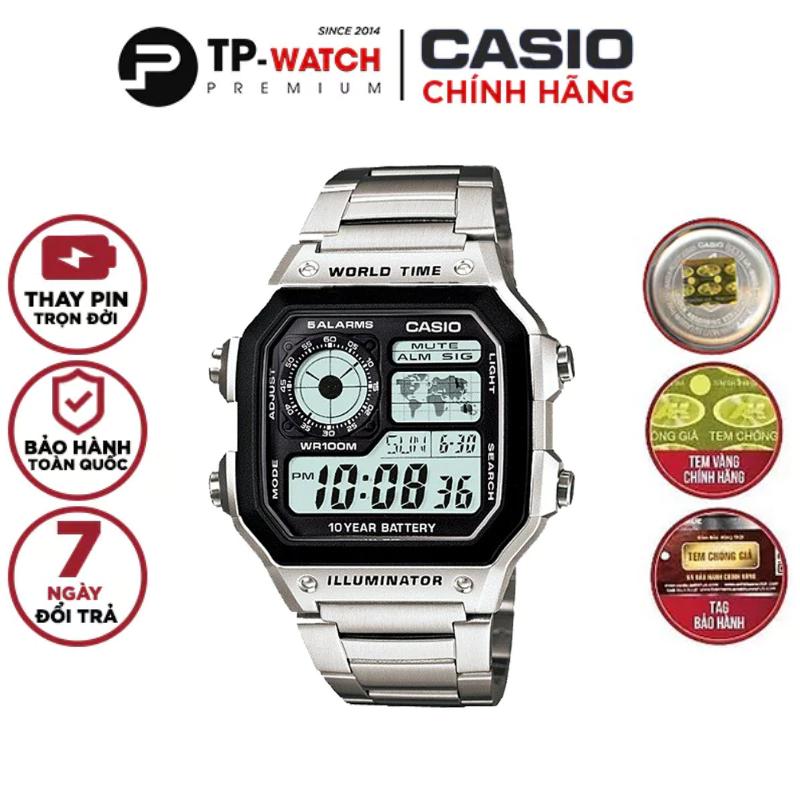 Đồng hồ nam dây kim loại Casio Standard chính hãng AE-1200WHD-1AVDF