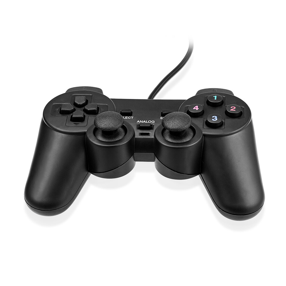 Tay cầm chơi game Vinetteam Ucom 704/ SB-19 cho PC và Laptop, cổng USB rung và joystick - hàng chính hãng