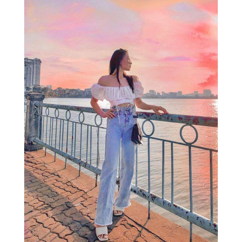 WALENTY - Quần Jeans thiết kế ống suông