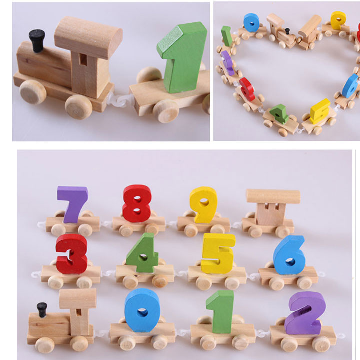 Đoàn tàu số 0 - 9 - đồ size nhỏ chơi gỗ đồ chơi giáo dục