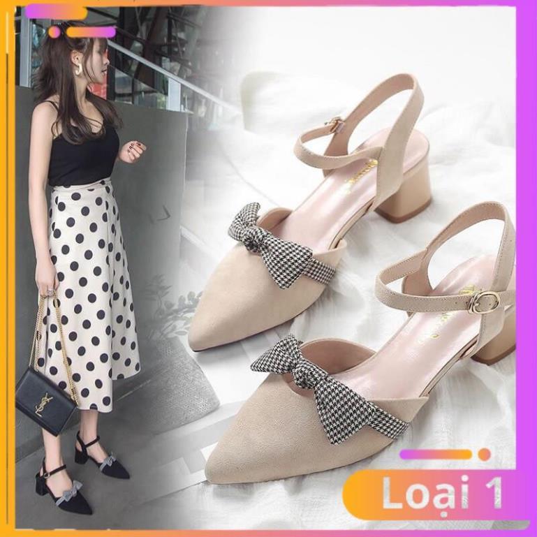 FREE SHIP sandal nữ / giày cao gót nữ thắt nơ siêu xinh