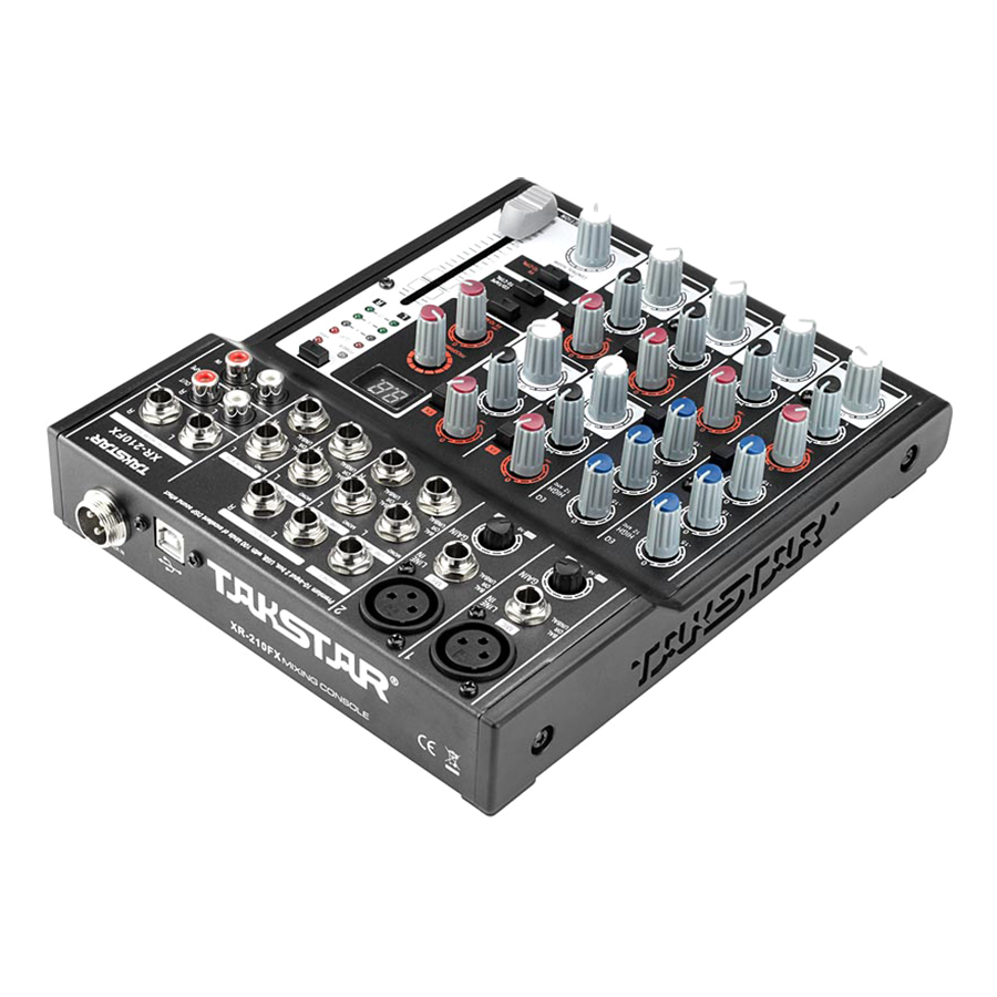 Mixer Thu Âm USB 10 Cổng Có Effect Takstar XR-210FX – Hàng Chính Hãng