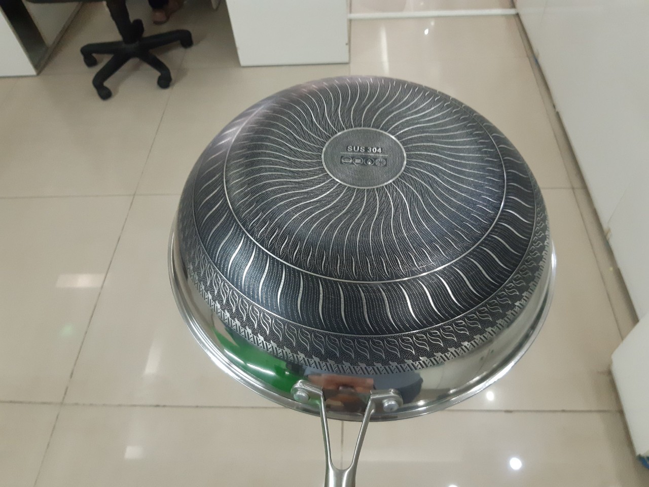 BỘ CHẢO CHỐNG DÍNH HOA VĂN INOX 304