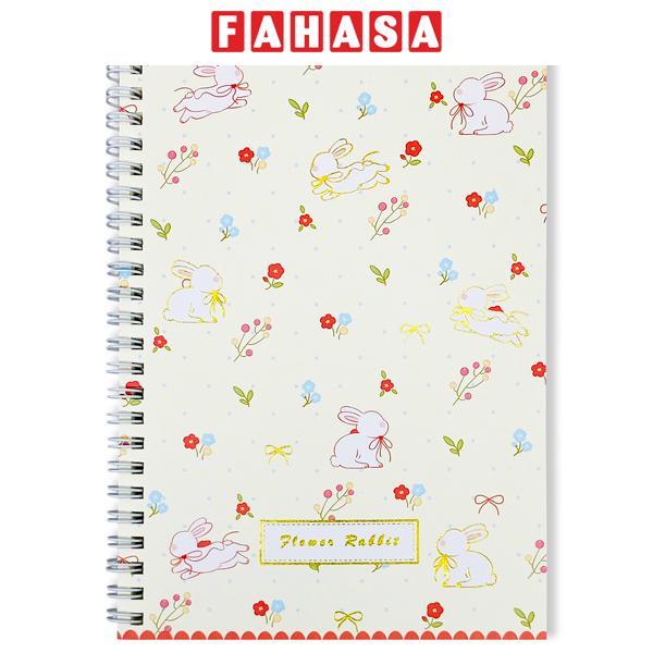Sổ Lò Xo A5 - Kẻ Ngang - 80 Trang - Depai 2121-151 - Flower Rabbit