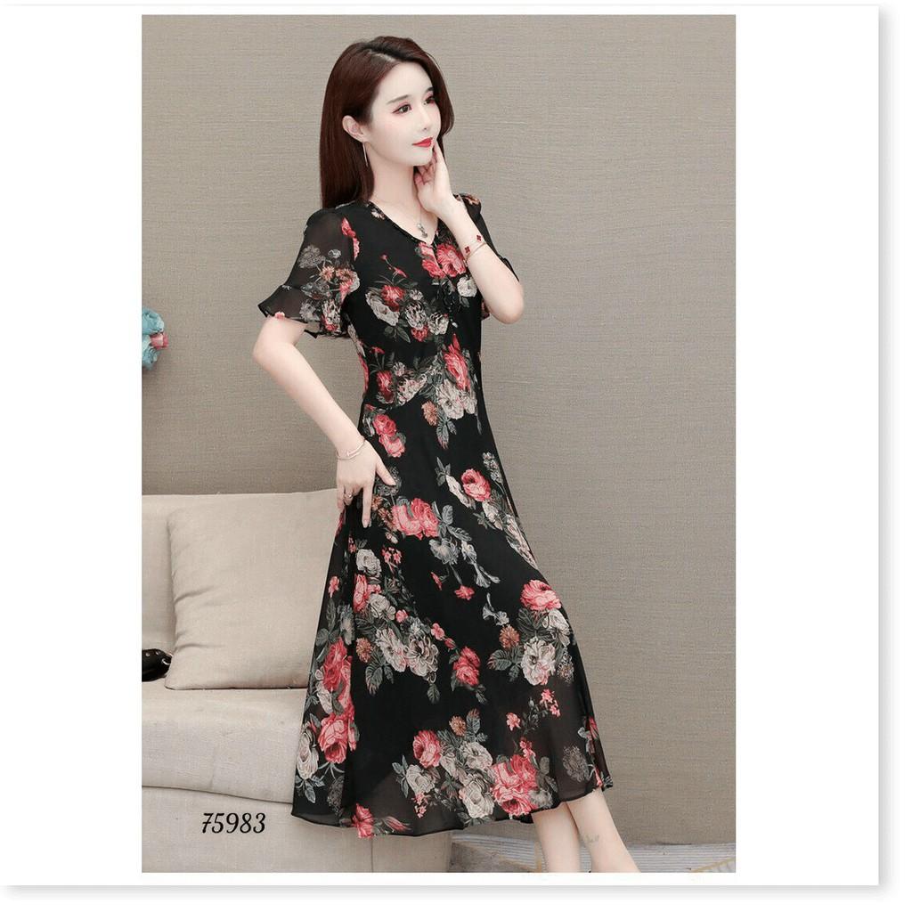 ĐÀM XÒE HOA LỤA DỰ TIỆC DÀNH CHO CÁC NÀNG TÔN DÁNG THỜI TRANG MỚI NHẤT HIỆN NAY
