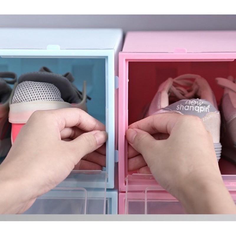 Hộp Đựng Giày Nắp Nhựa Cứng Trong Suốt , Size lớn Nhiều Màu