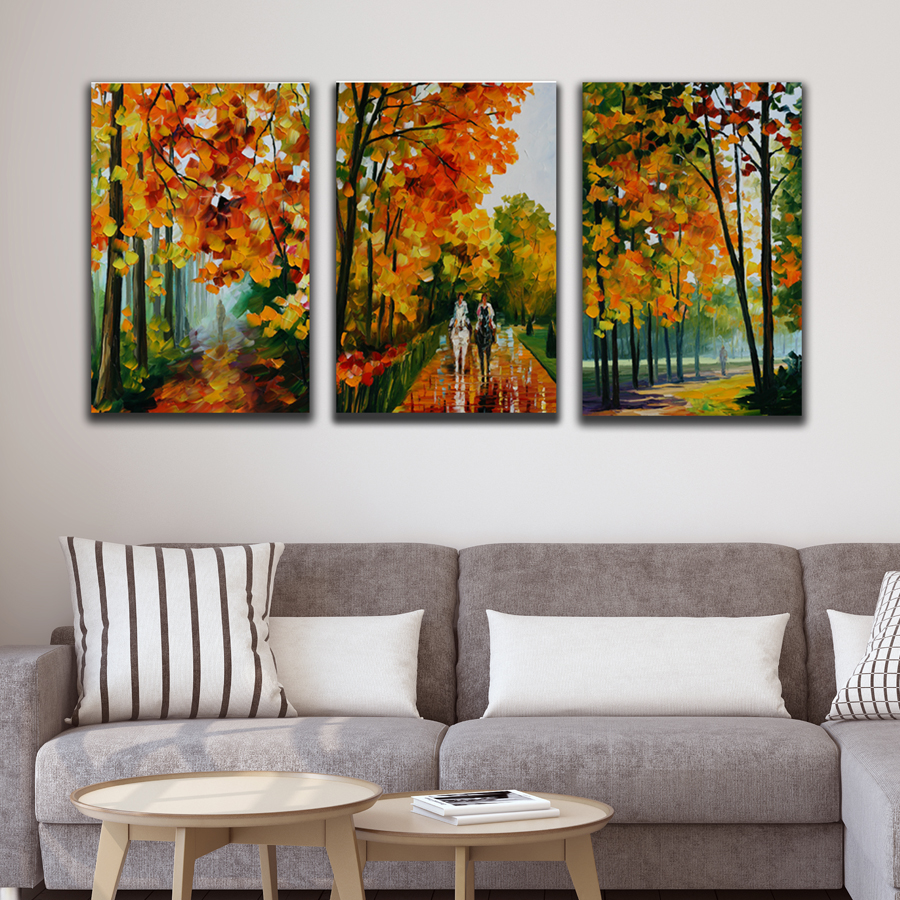 Bộ 3 Tranh Canvas - Tặng Kèm Đinh Treo Tranh Chuyên Dụng - Khung Hình Phạm Gia PG97