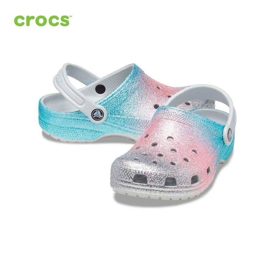 Giày lười trẻ em Crocs FW Classic Clog Toddler Glitter Shimmer/Multi - 206992-0ZT