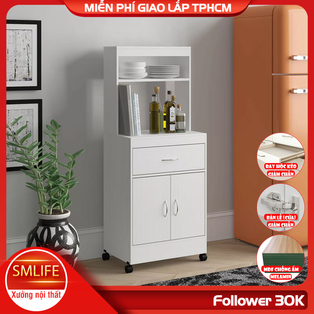 Tủ phòng ăn bằng gỗ tự nhiên đẹp cho gia đình SMLIFE Durres