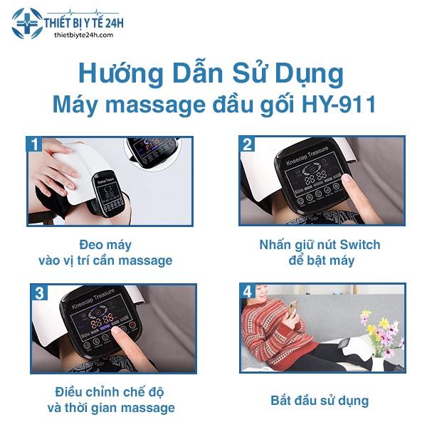 Máy Massage Đầu Gối - Máy Mát Xa Đầu Gối, Hỗ Trợ Giảm Đau Nhức Khớp Gối, Rung Tần Số Cao, Xông Hơi, Chườm Nóng Giảm Đau