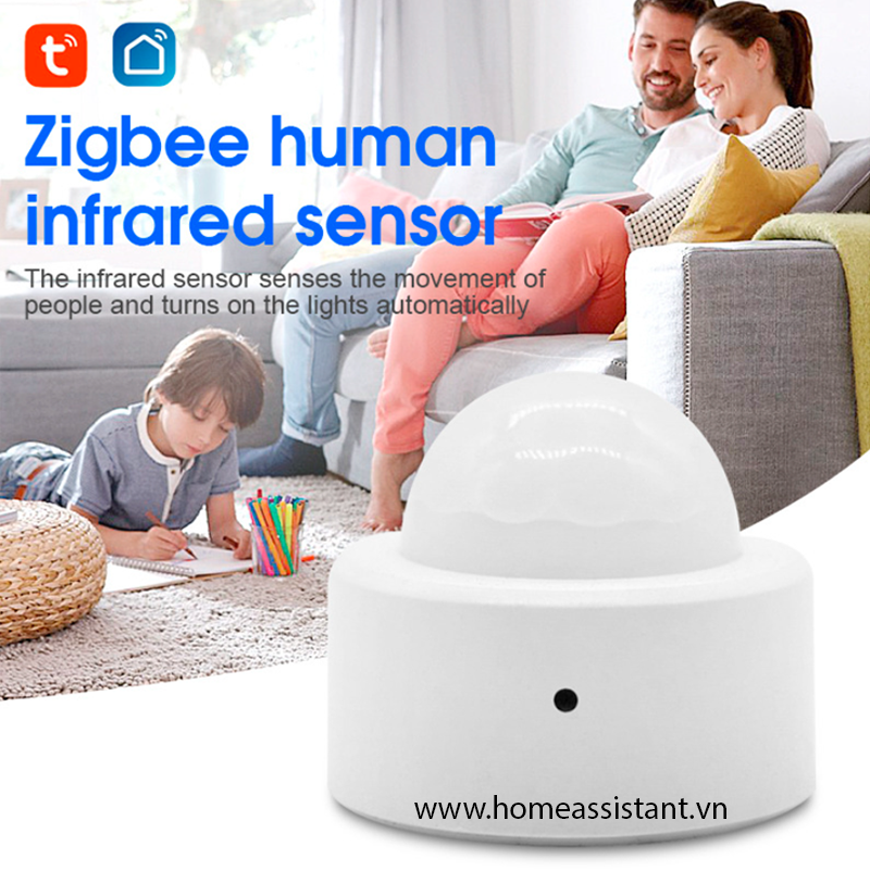 Cảm Biến Chuyển Động Hồng Ngoại Zigbee Tuya ZER02 (Hỗ trợ Home Assistant)