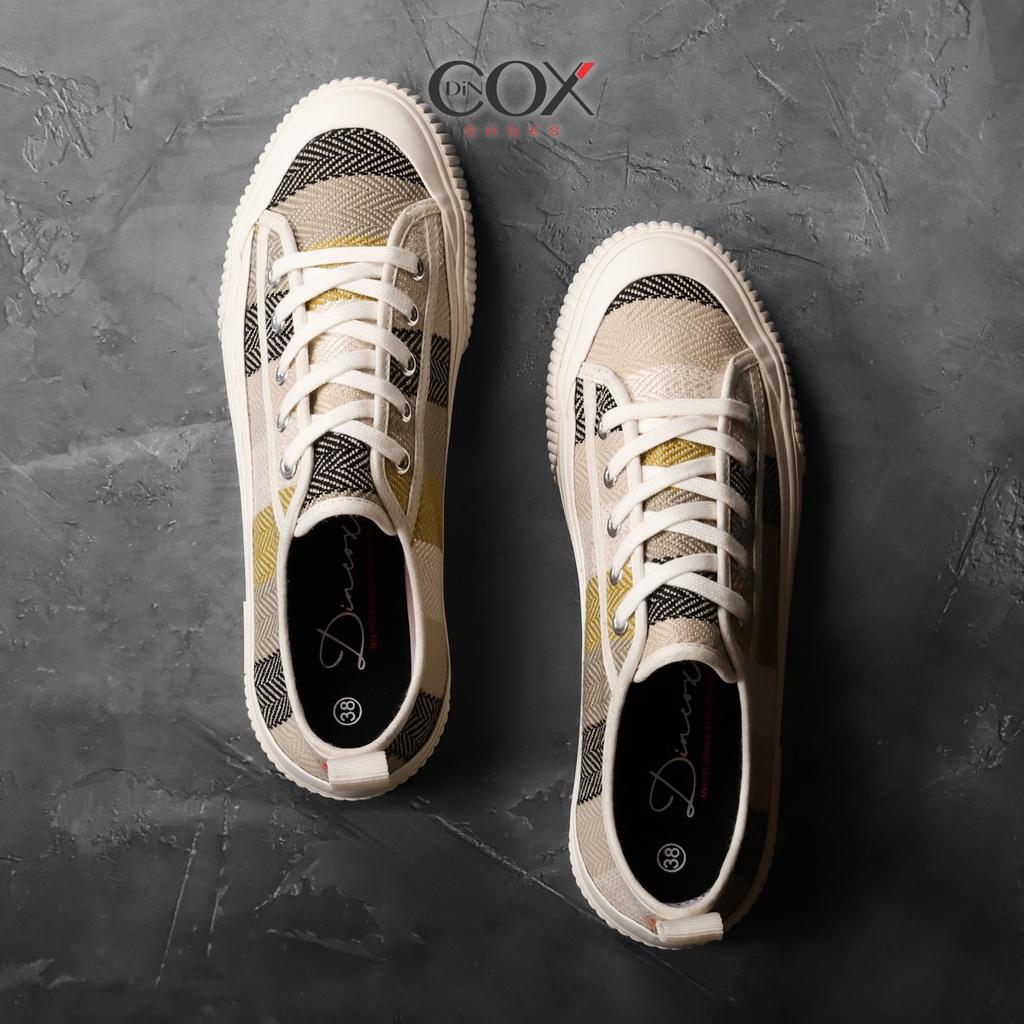 Giày Sneaker Bata Vải Canvas Nữ Dincox C20 Covi Yellow Thời Trang Chính Hãng