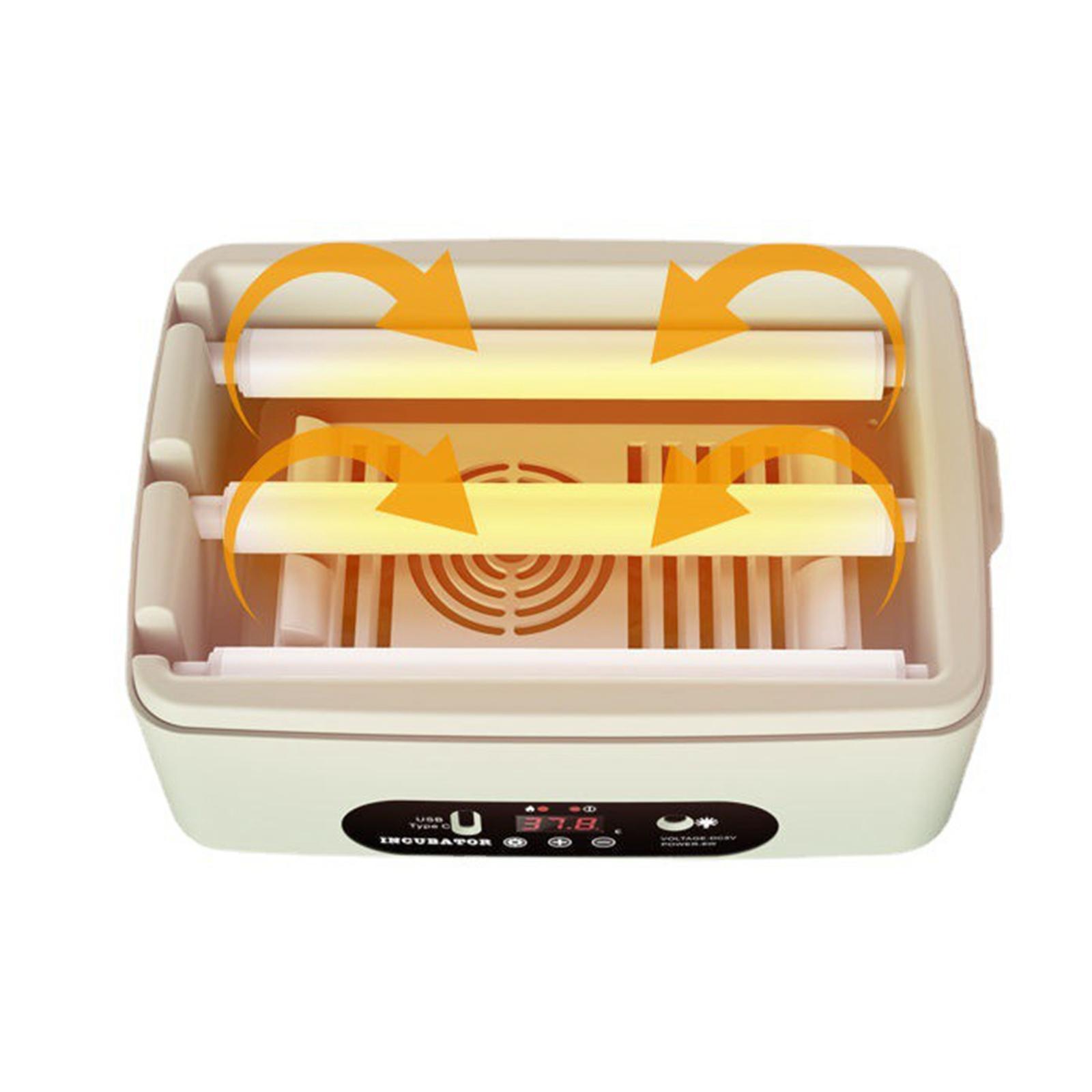 Egg Incubator Manual Egg Turner Temperature Control with Light for Duck Square