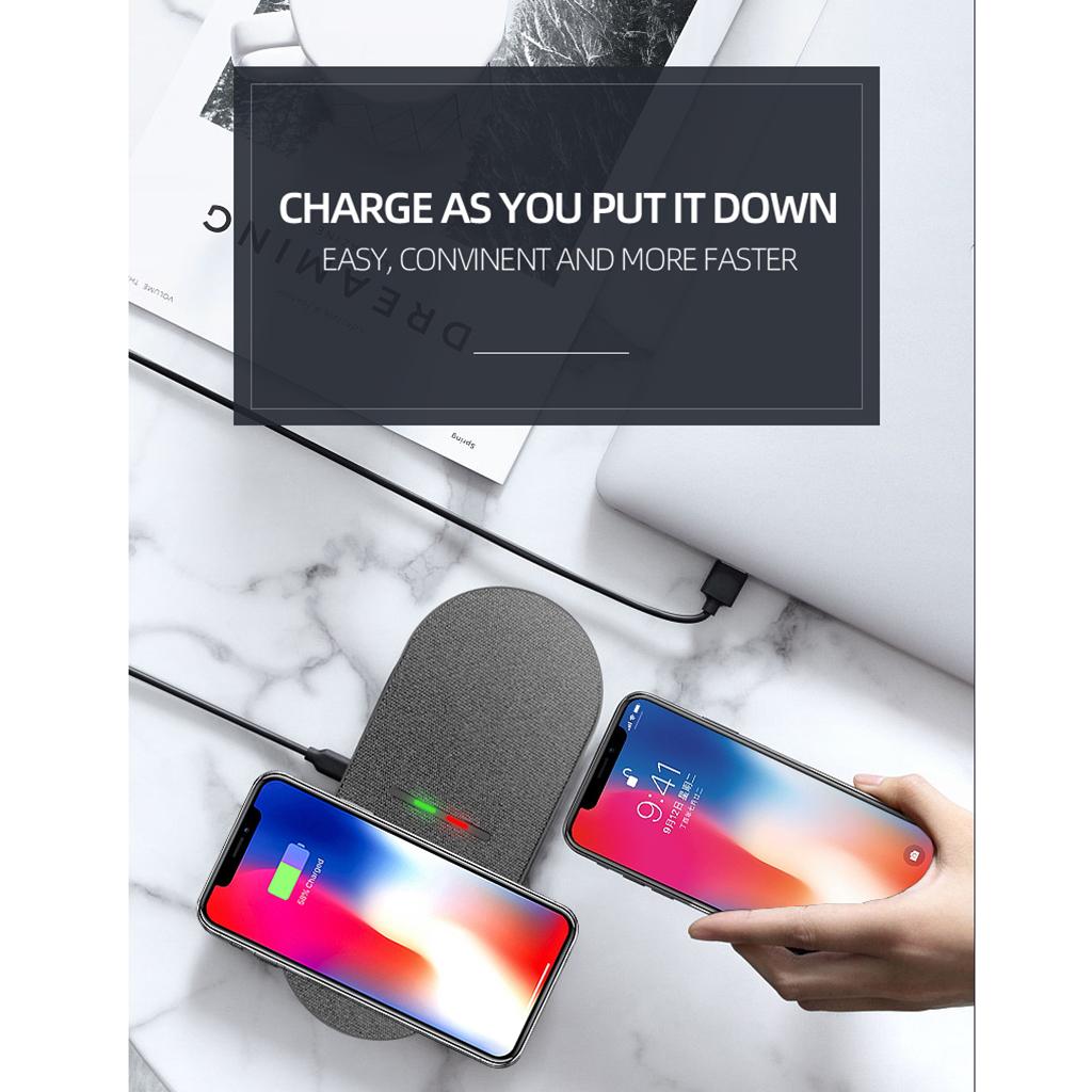 Wireless Charger, Qi 10W Max Wireless Charging Pad, Compatible with iPhone 12/12 Pro Max/SE/11 Pro Max, for Samsung Galaxy S20/Note 10