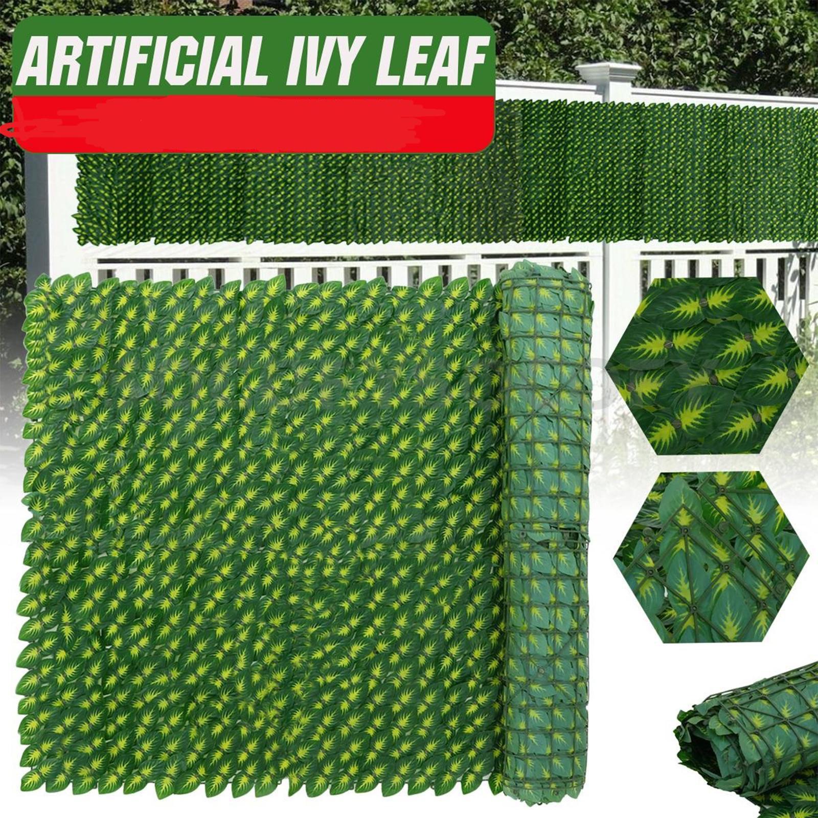 Faux Ivy Vine Leaf Privacy Screen Garden Green Leaf Privacy Fence Screen Artificial Ivy Privacy Fence for Wedding Bar Party Backdrop Patio
