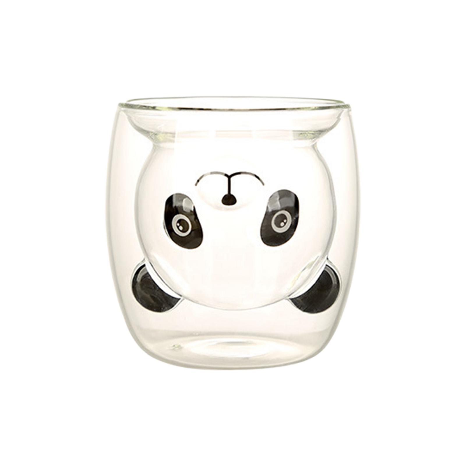 Double Wall Insulated Coffee Mug Cute Cartoon Panda for Kitchen Home Party