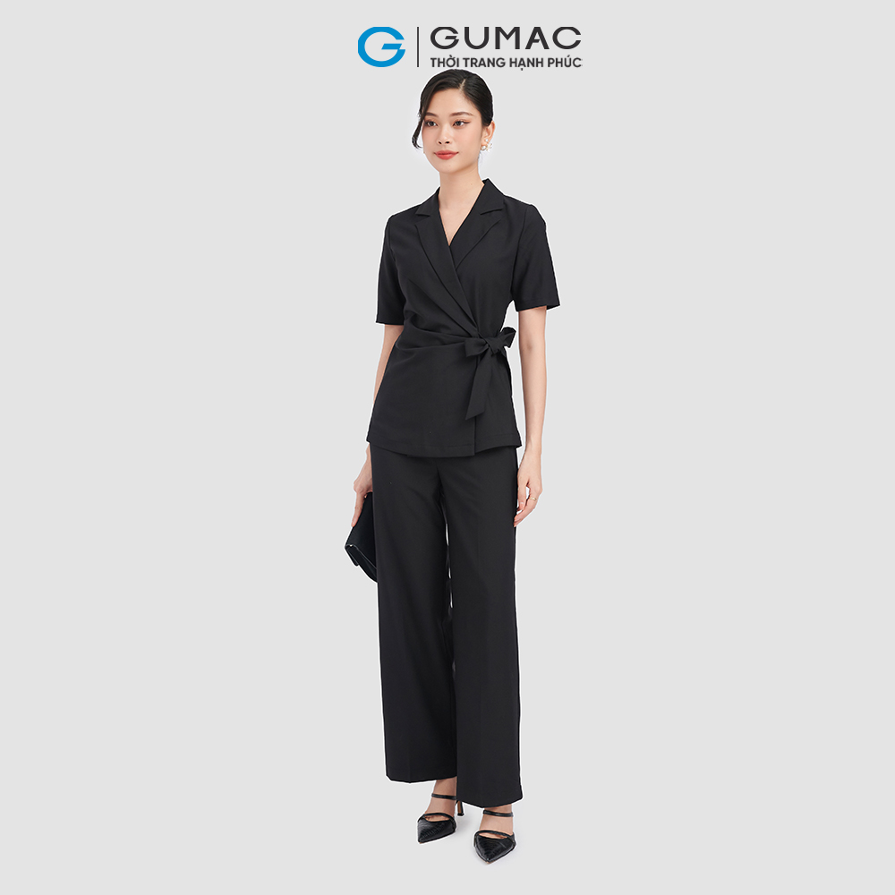 Quần tây nữ GUMAC QC09003 cài 1 nút ống suông công sở