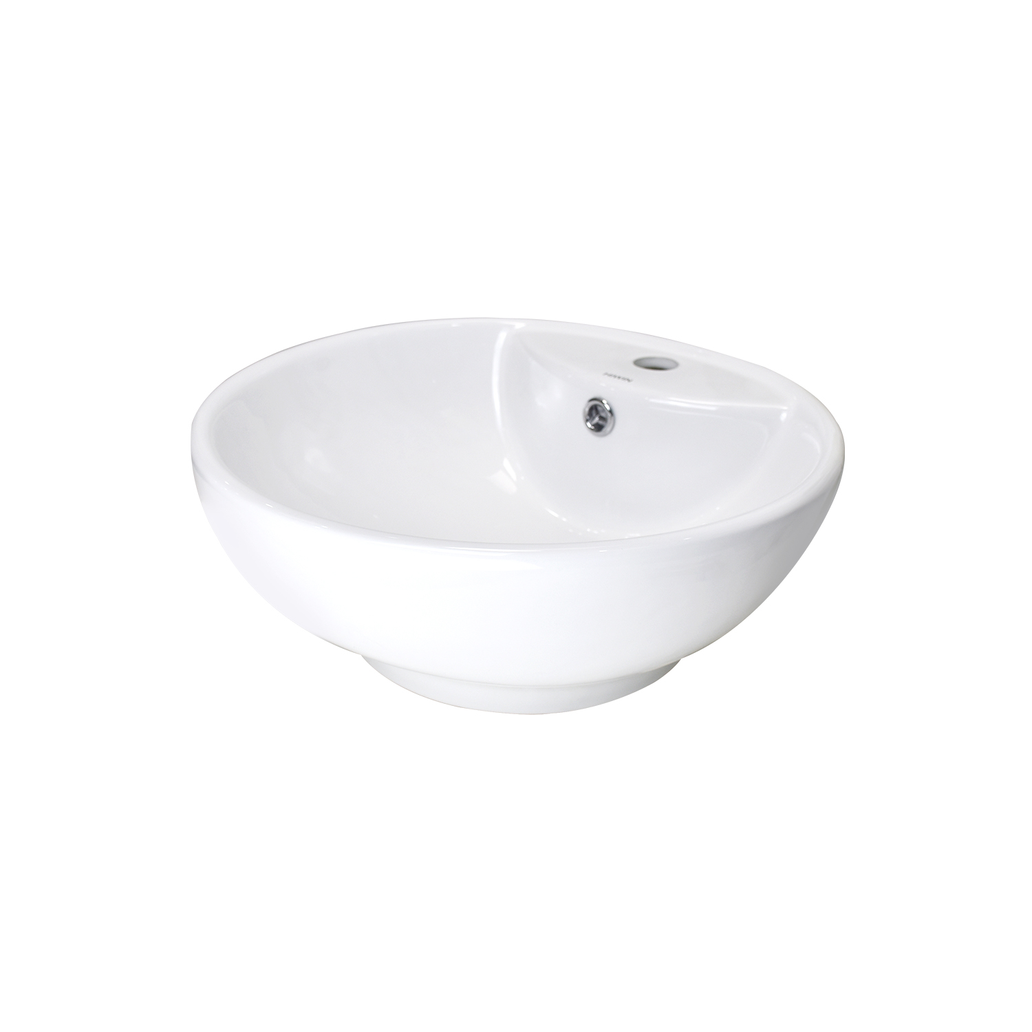 Chậu lavabo trắng sứ dương bàn dáng bầu tròn cao cấp Hiwin LP-8008