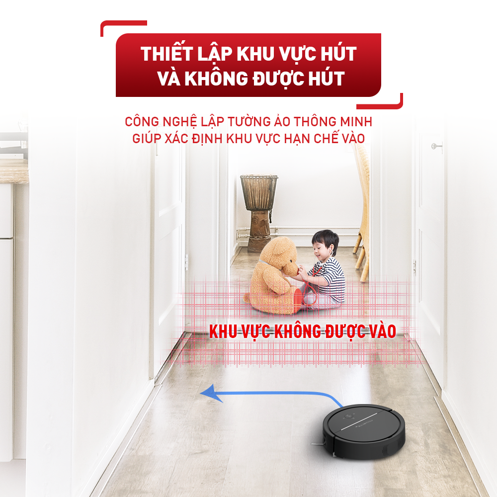 Robot hút bụi lau nhà Tefal RG7865WH - Đen - Hàng chính hãng