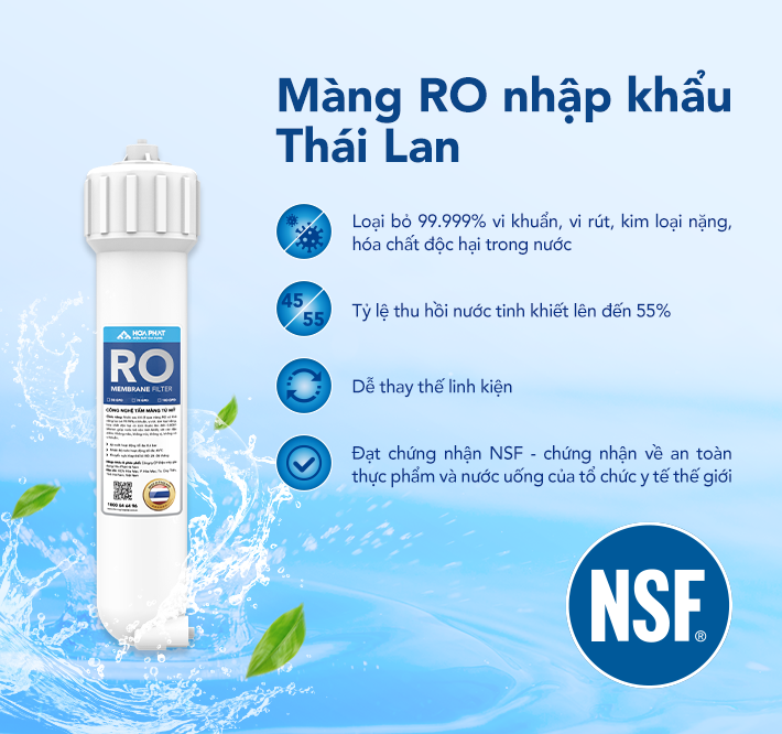 Máy lọc nước RO tủ đứng Hòa Phát HPR522 - Bảo hành linh kiện đến 36 tháng - Hàng chính hãng
