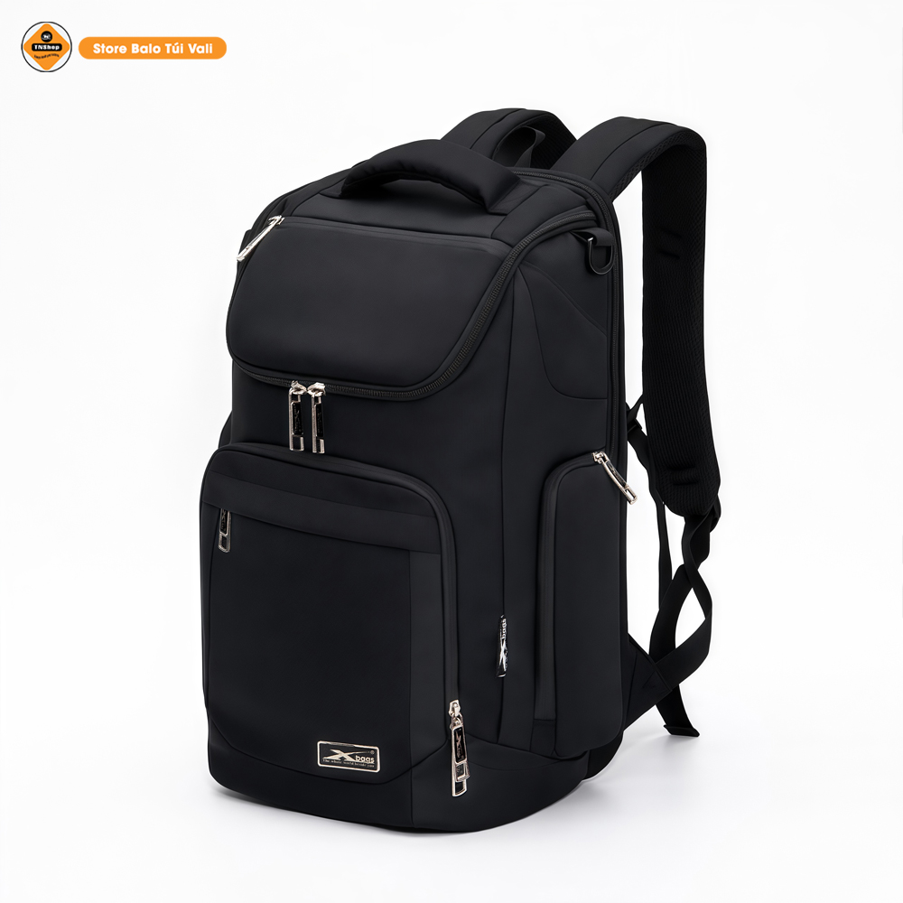 Balo laptop Xbags Prime X, Balo công sở màu đen 15.6 inch, nhiều ngăn tiện lợi, Đẳng cấp thời trang