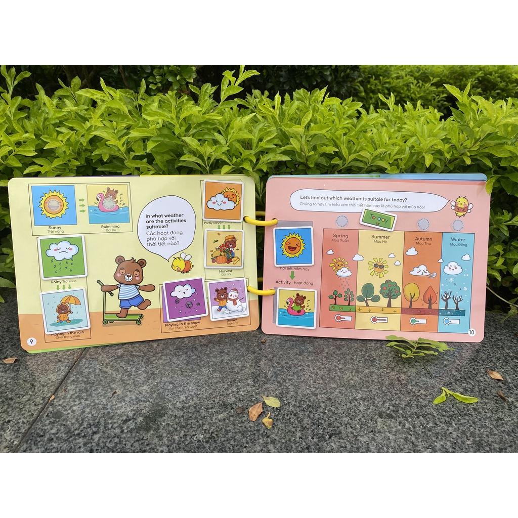 Đồ Chơi Học Liệu Bóc Dán BEEZI BOOK Phiên Bản Mở Rộng Thêm Nhiều Chủ Đề Cho Bé Từ 2-5 Tuổi Vui Chơi Học Tập