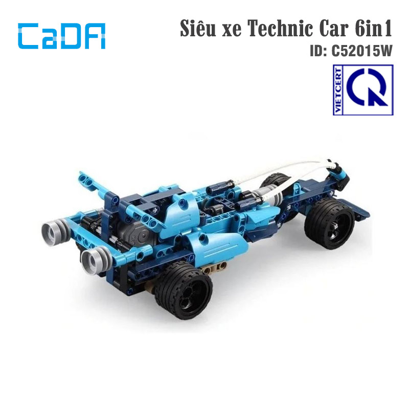 Đồ Chơi Lắp Ráp Xe Kéo Cót Chạy Đà Siêu Xe Technic Car 6in1 C52015W