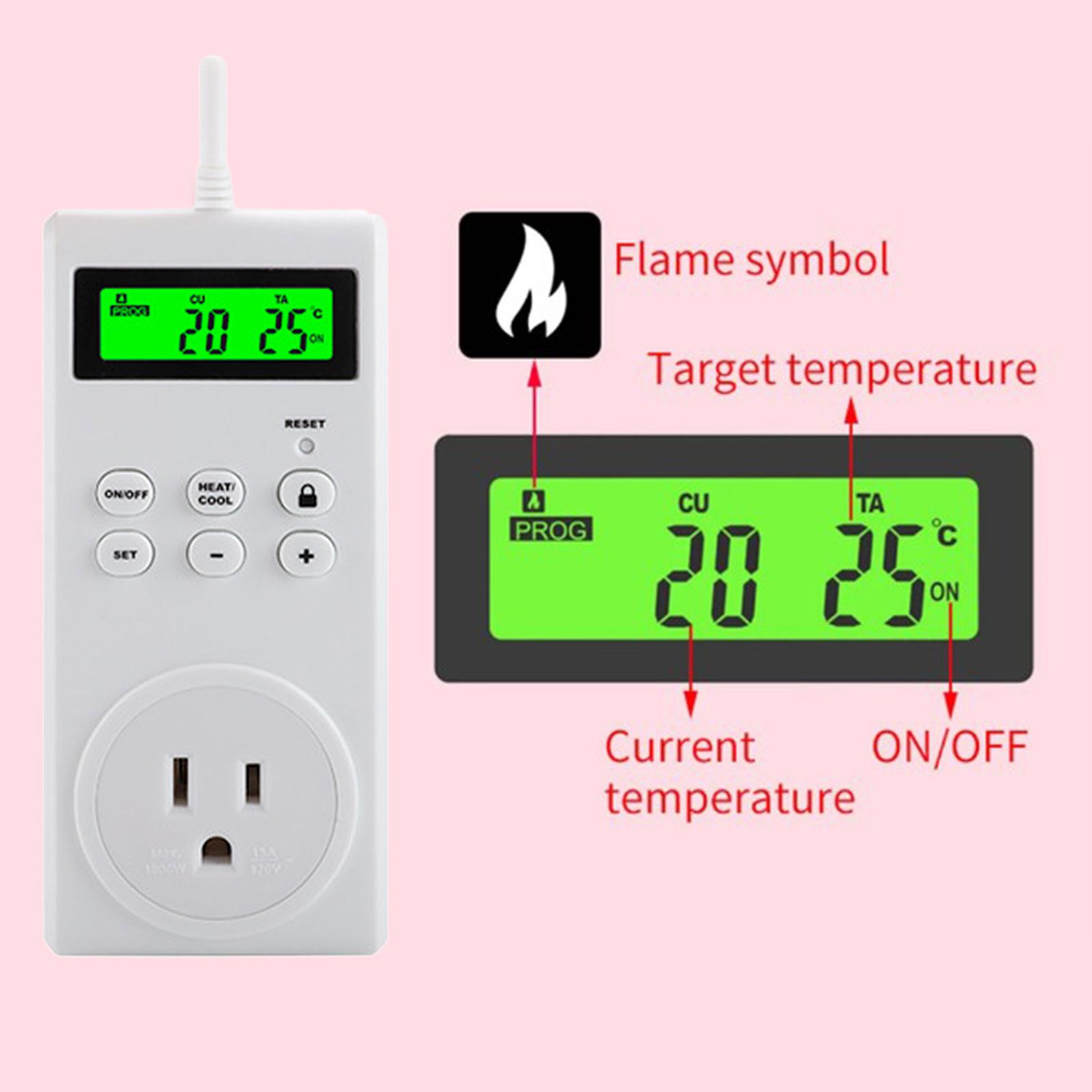 Wireless Thermostat, Temperature Controller Outlet Remote Control