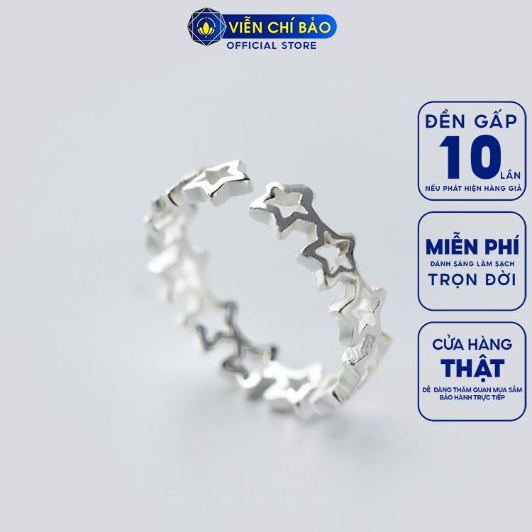 Nhẫn bạc nữ họa tiết ngôi sao hở chất liệu bạc 925 thời trang phụ kiện trang sức nữ thương hiệu Viễn Chí Bảo N400623