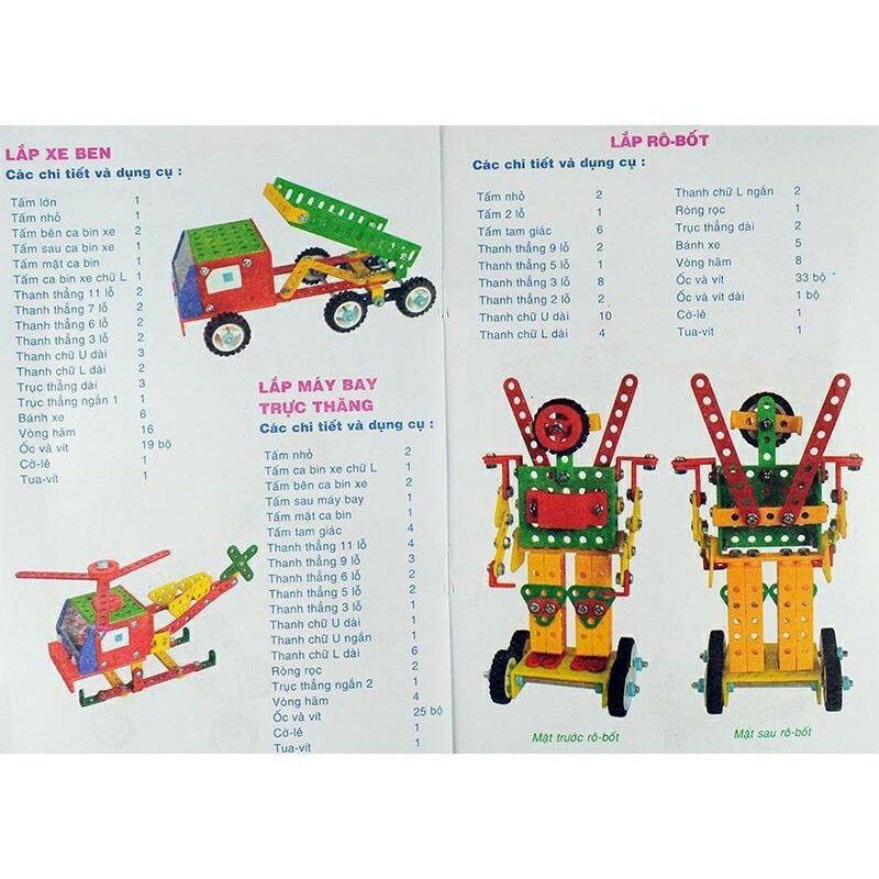 Bộ lắp ráp mô hình kỹ thuật lớp 4 (34 chi tiết),lớp 5(38 chỉ tiết)